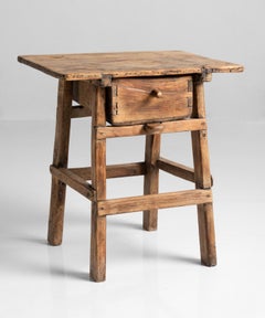 Primitive Pine Shepherds Table, France, Early 19th Century