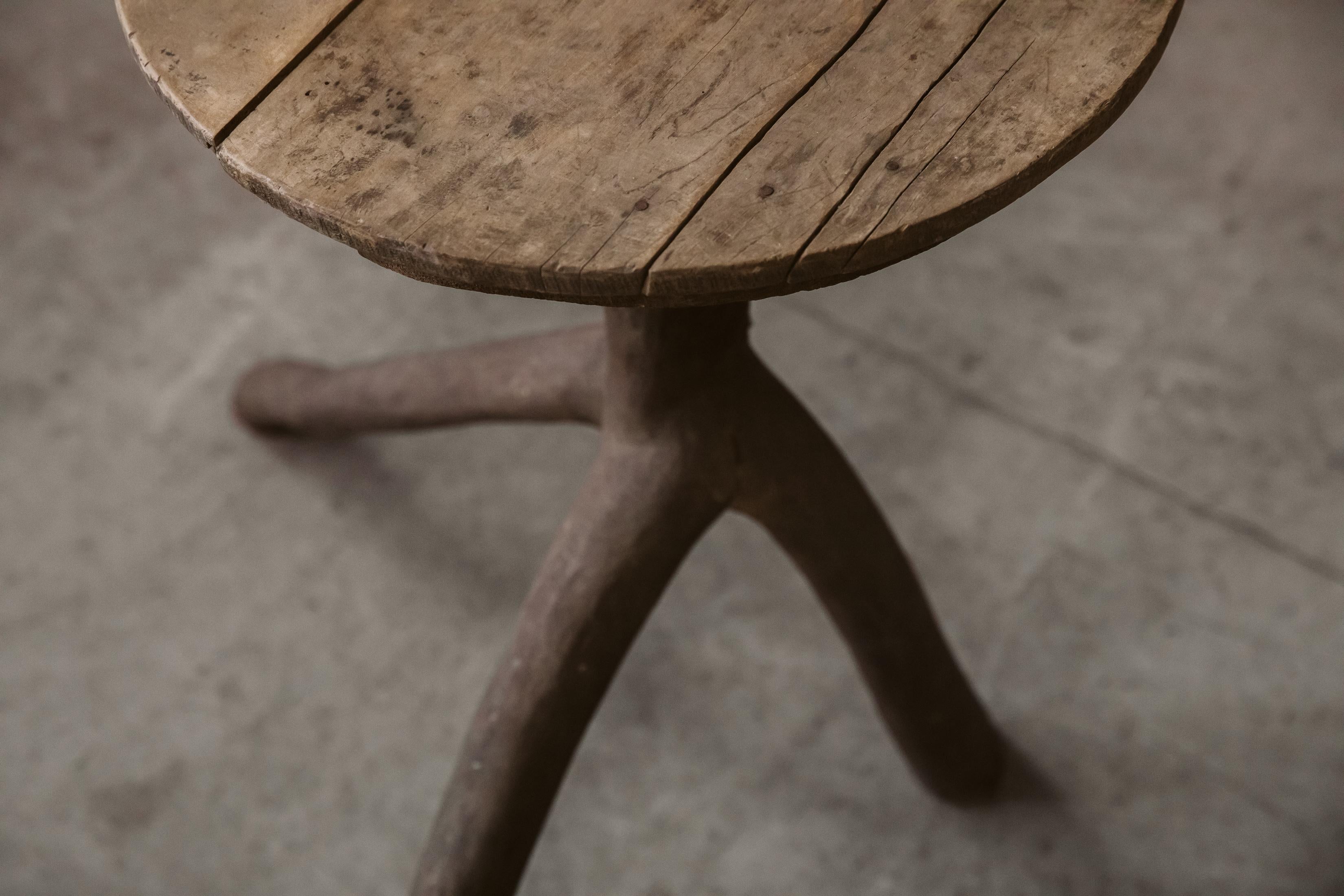 Primitive Pine Side Table From Sweden, Circa 1900 1