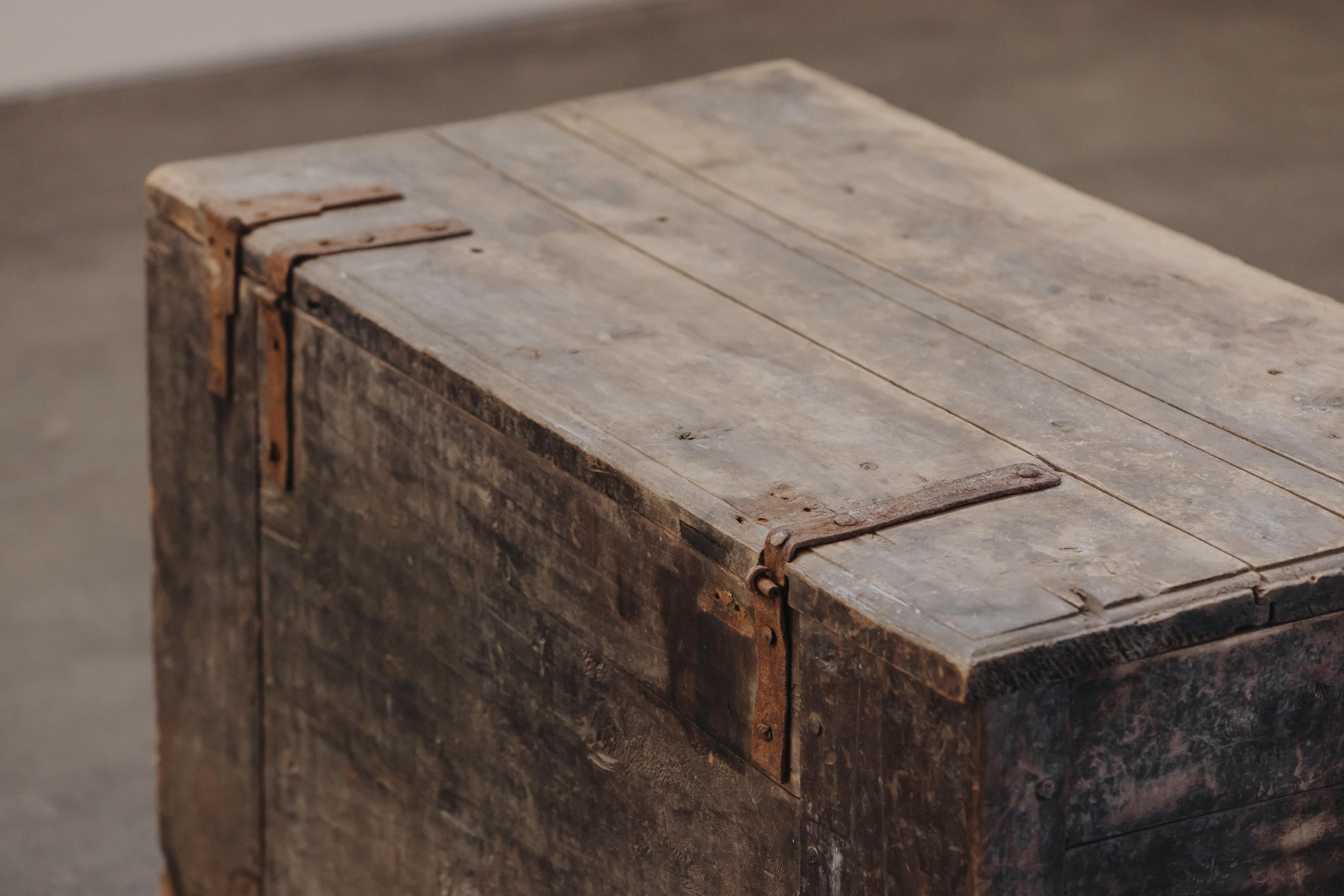 Primitive Pine Trunk From Italy, Circa 1800 For Sale 5