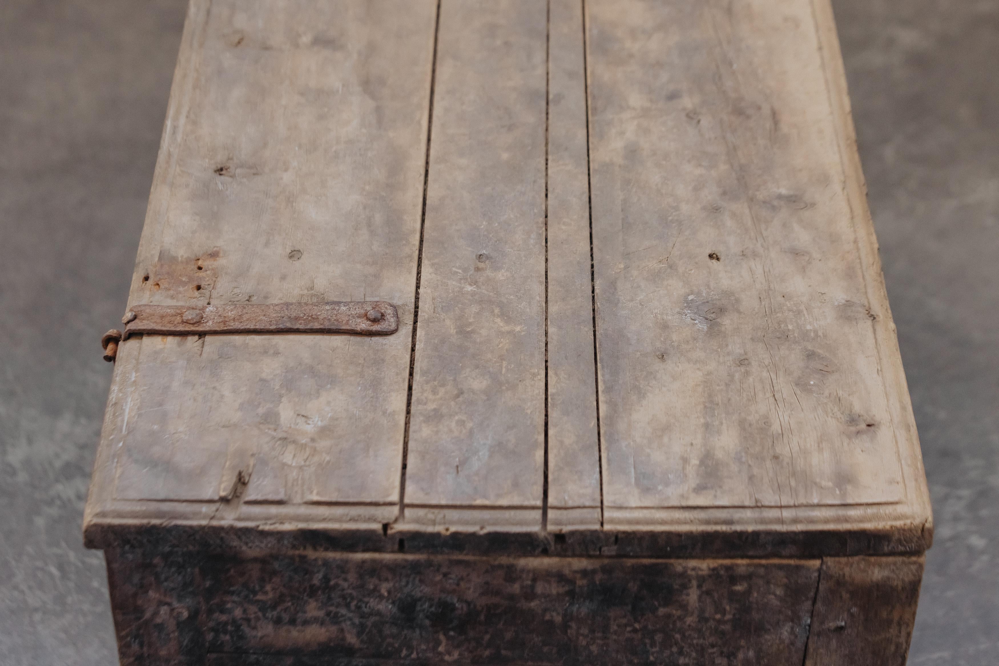 Primitive Pine Trunk From Italy, Circa 1800 For Sale 6
