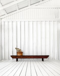 Primitive Pitch Pine Farmhouse Bench