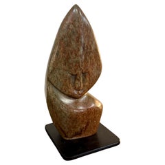 Primitive Polished Marble Stone Sculpture