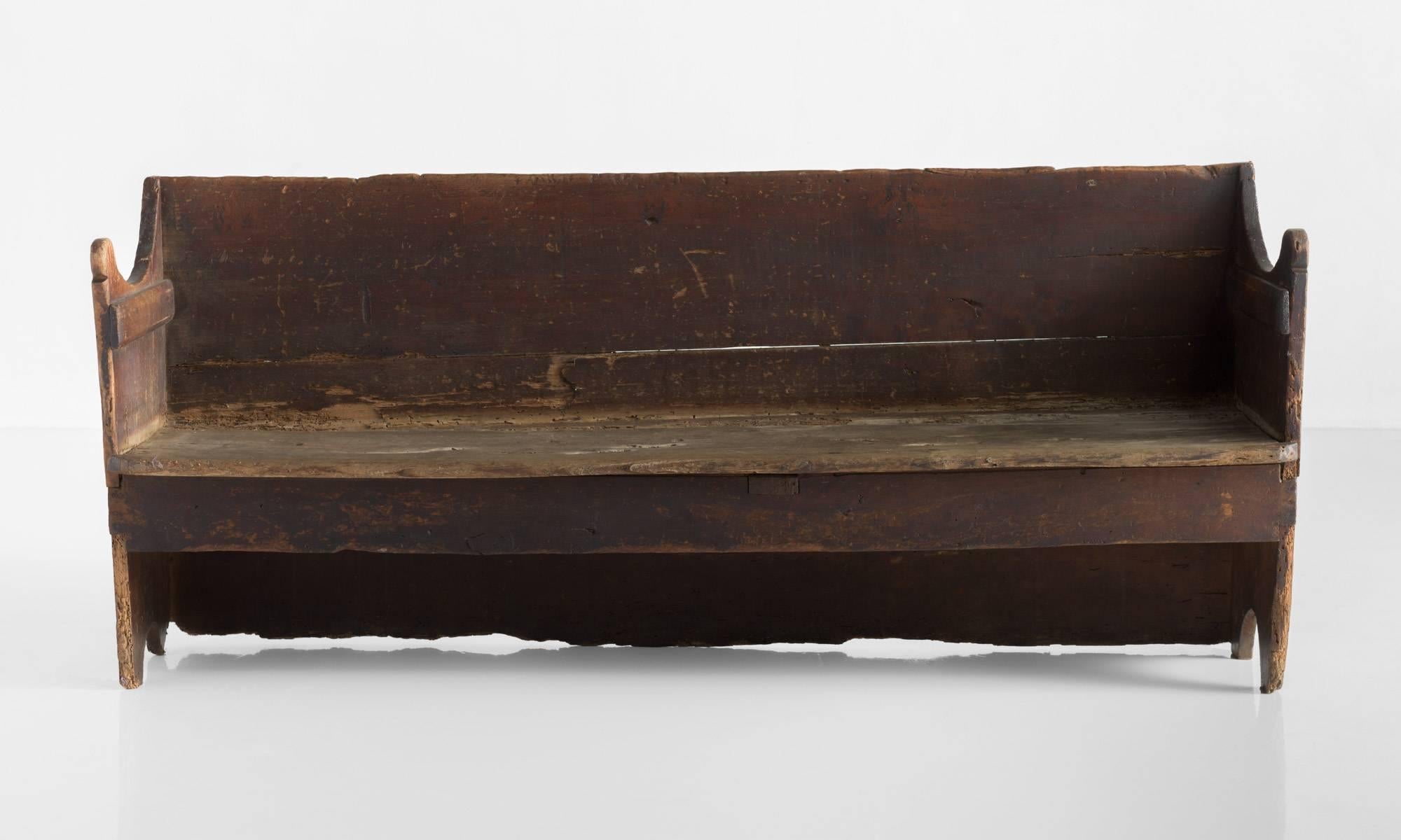 Primitive Poplar bench, Spain, circa 1890.

Rustic plank construction with amazing patina. From Catalonia.

Measure: 71