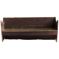 Primitive Poplar Bench, Spain circa 1890