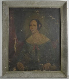 Naive Portrait of a Girl, English, Early 19th Century