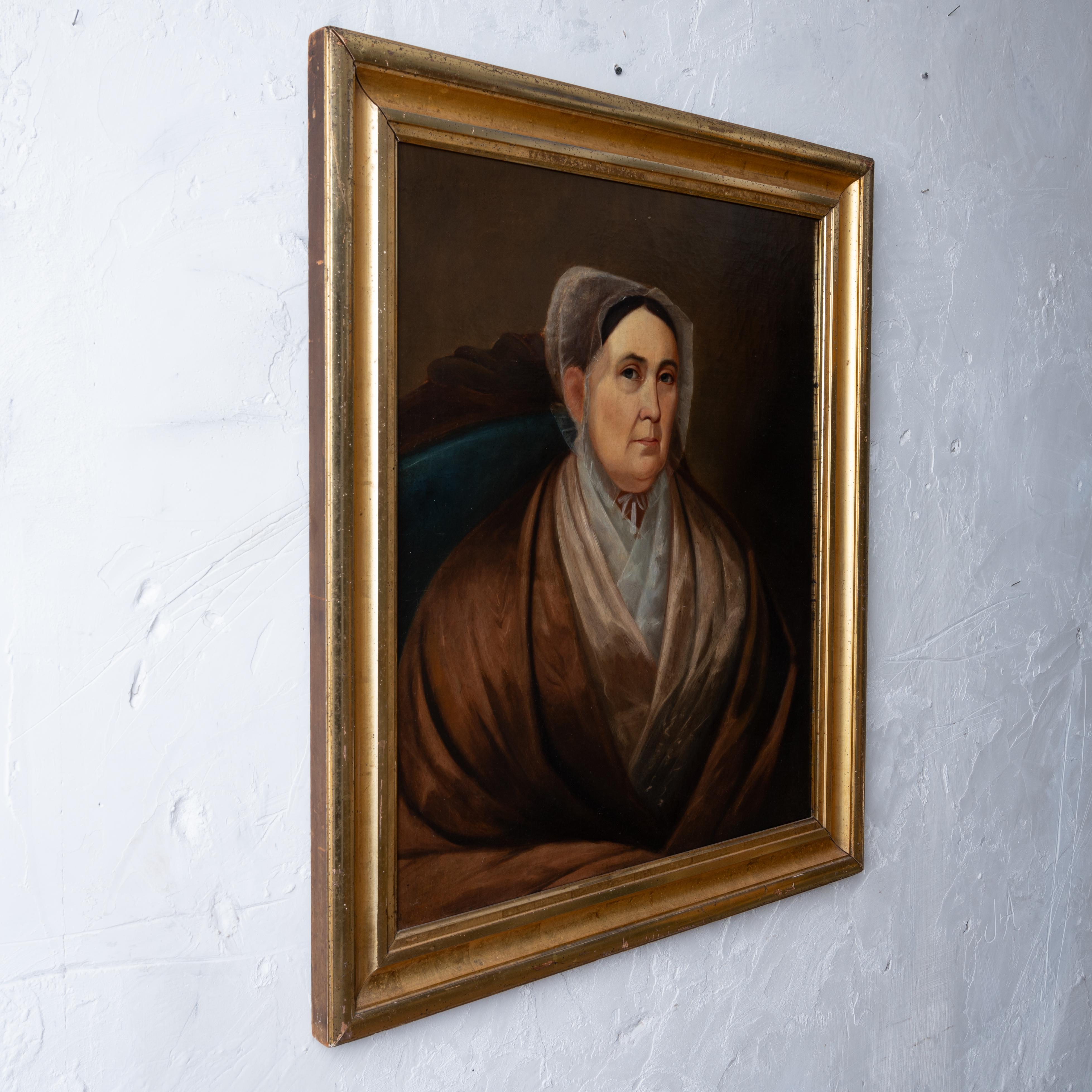 Primitive Portrait of a Lady, 19th Century For Sale 1