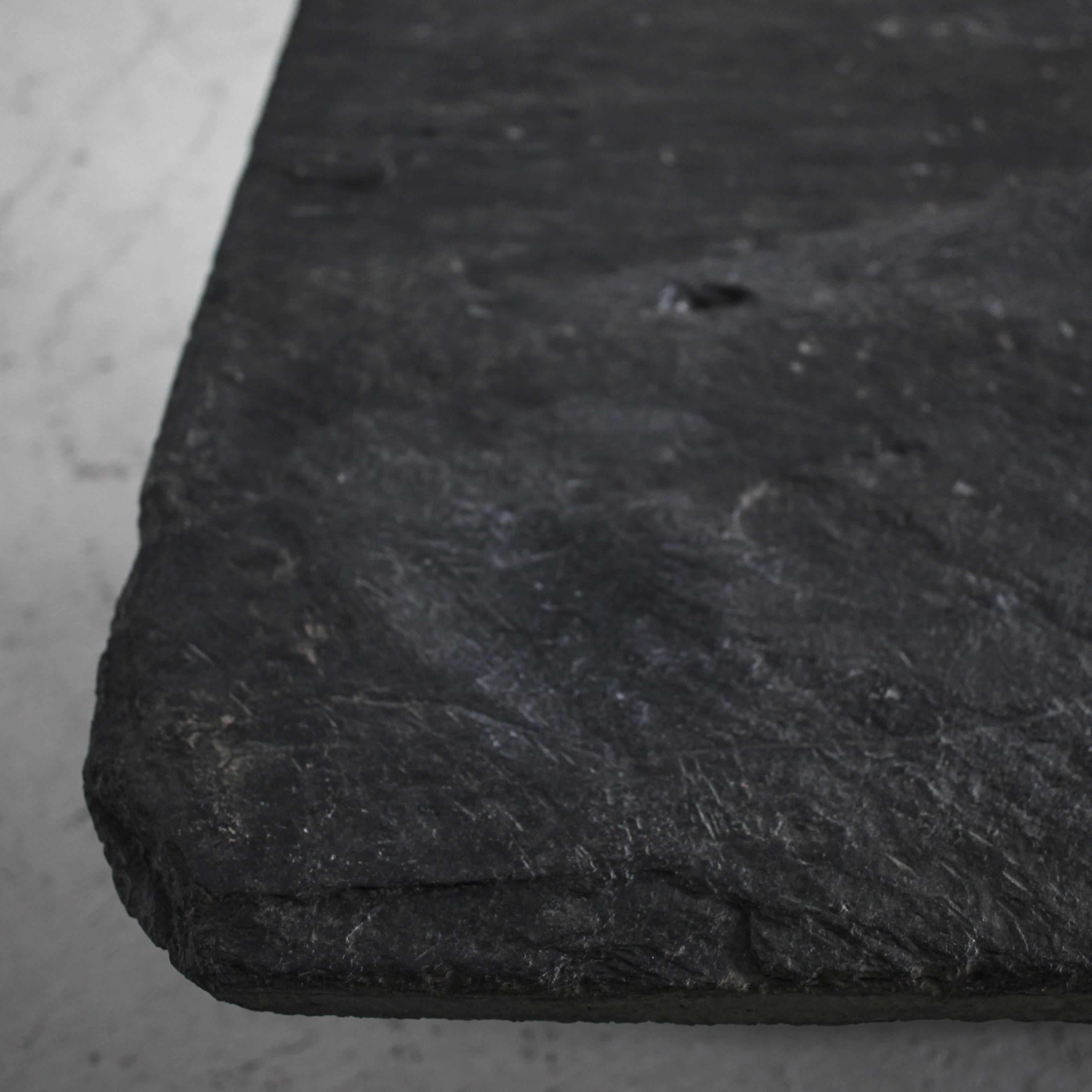 Primitive Portuguese Slate & Chestnut Coffee Table Wabi Sabi 4