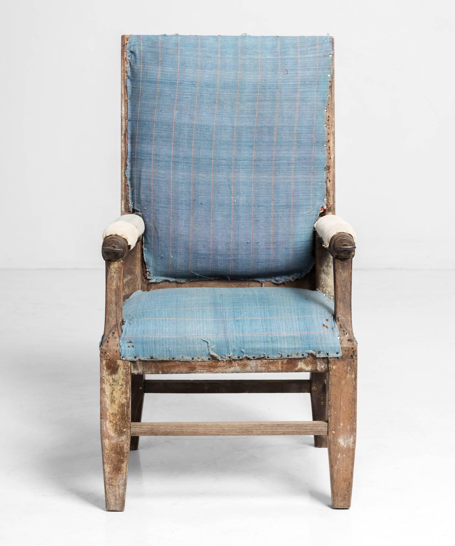 French Primitive Recliner Armchair, France, circa 1770