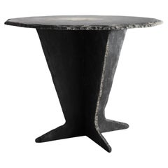 Used Primitive Riven Slate Side Table Wabi Sabi