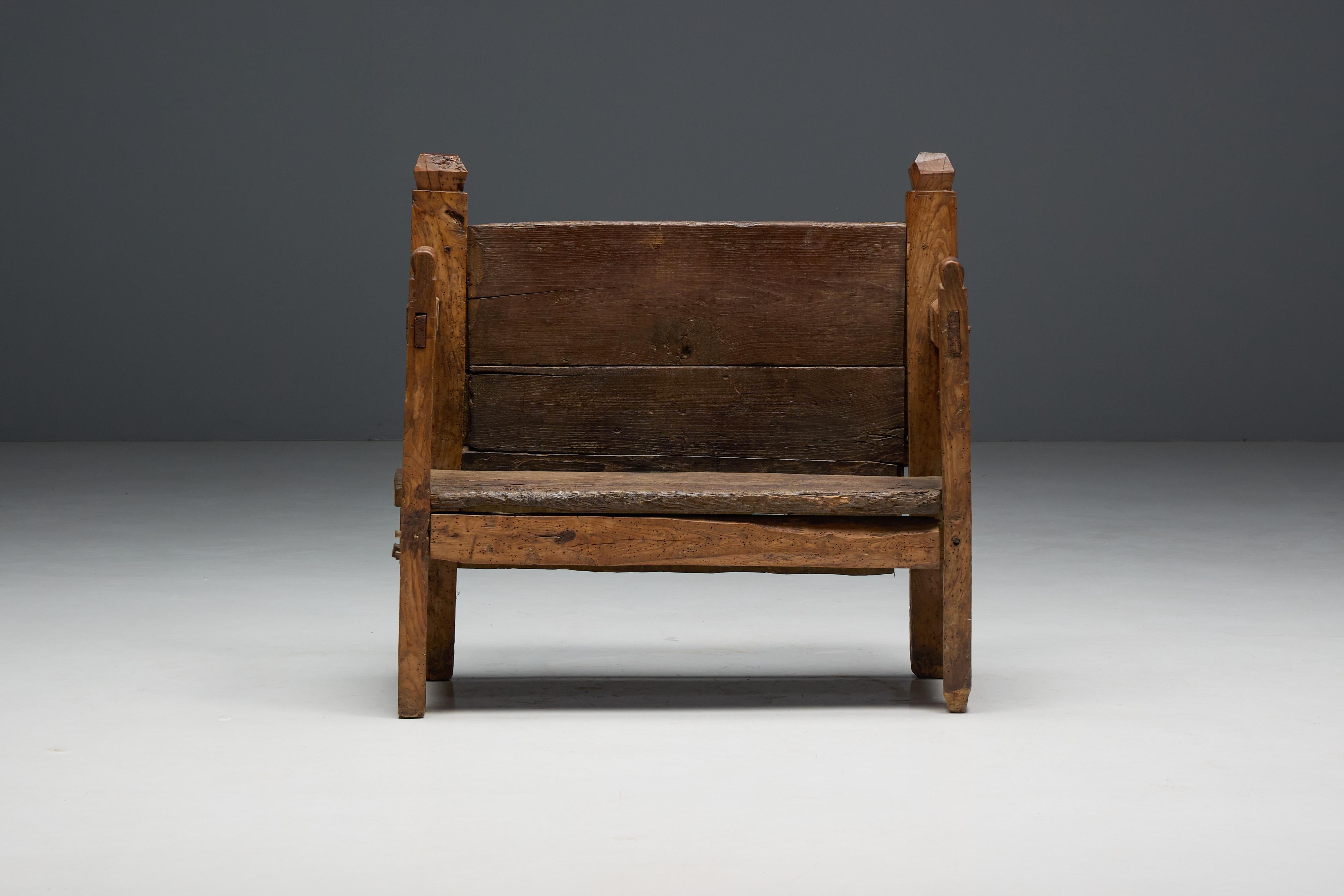 Primitive robuste Bank, Frankreich, 19. im Zustand „Hervorragend“ im Angebot in Antwerp, BE