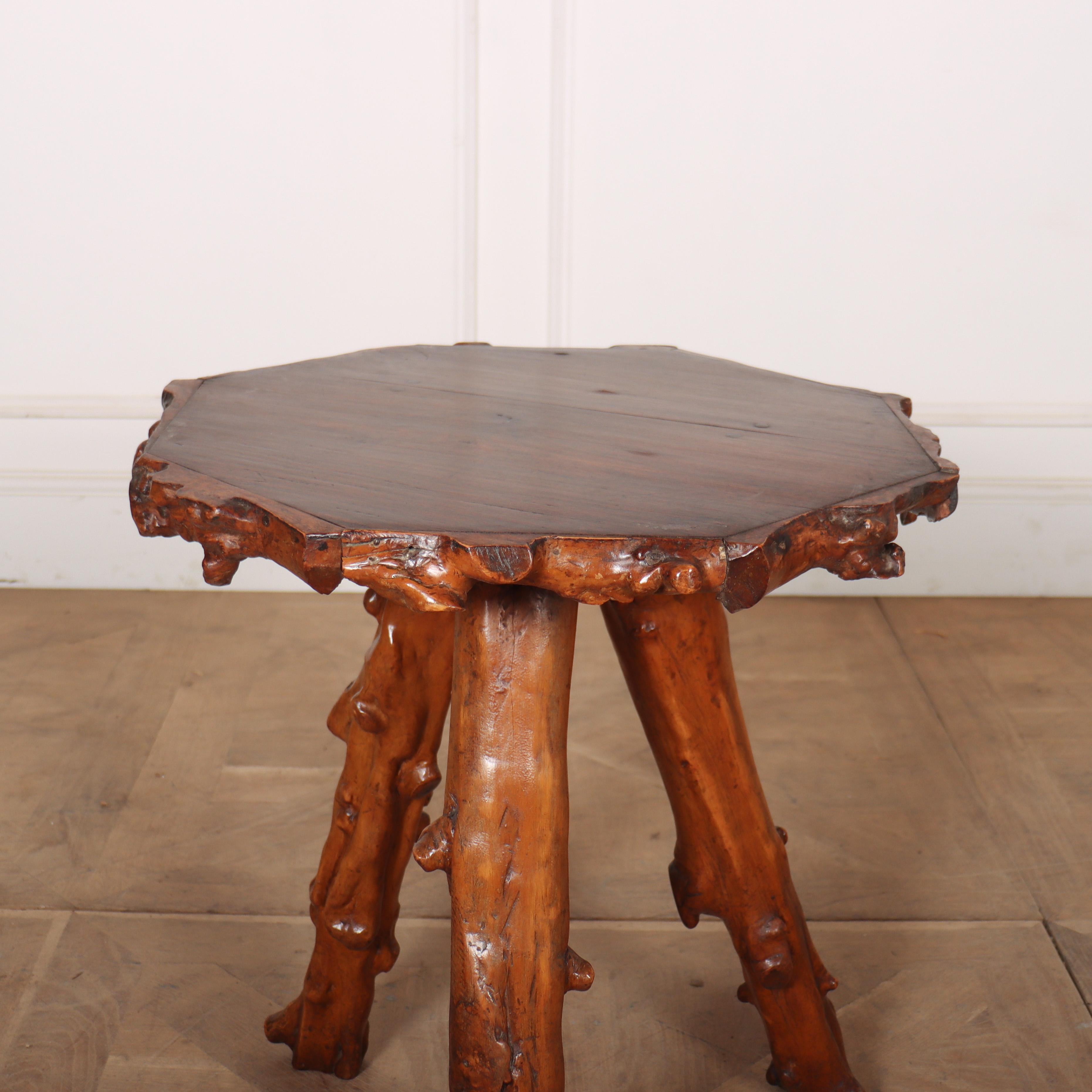 Small primitive Scottish root side table. 1900.

Reference: 8309

Dimensions
23 inches (58 cms) High
21 inches (53 cms) Diameter