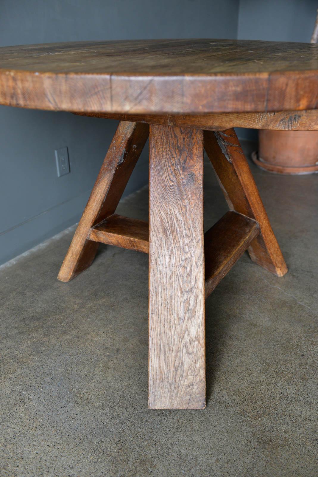 primitive round coffee table