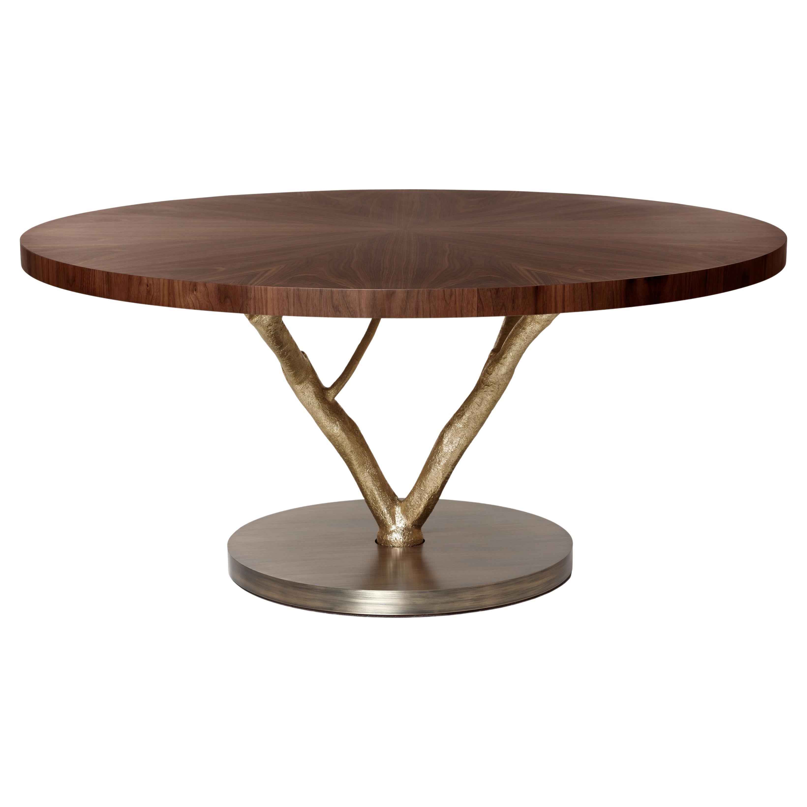 Primitive Round Dining Table by Ginger & Jagger For Sale