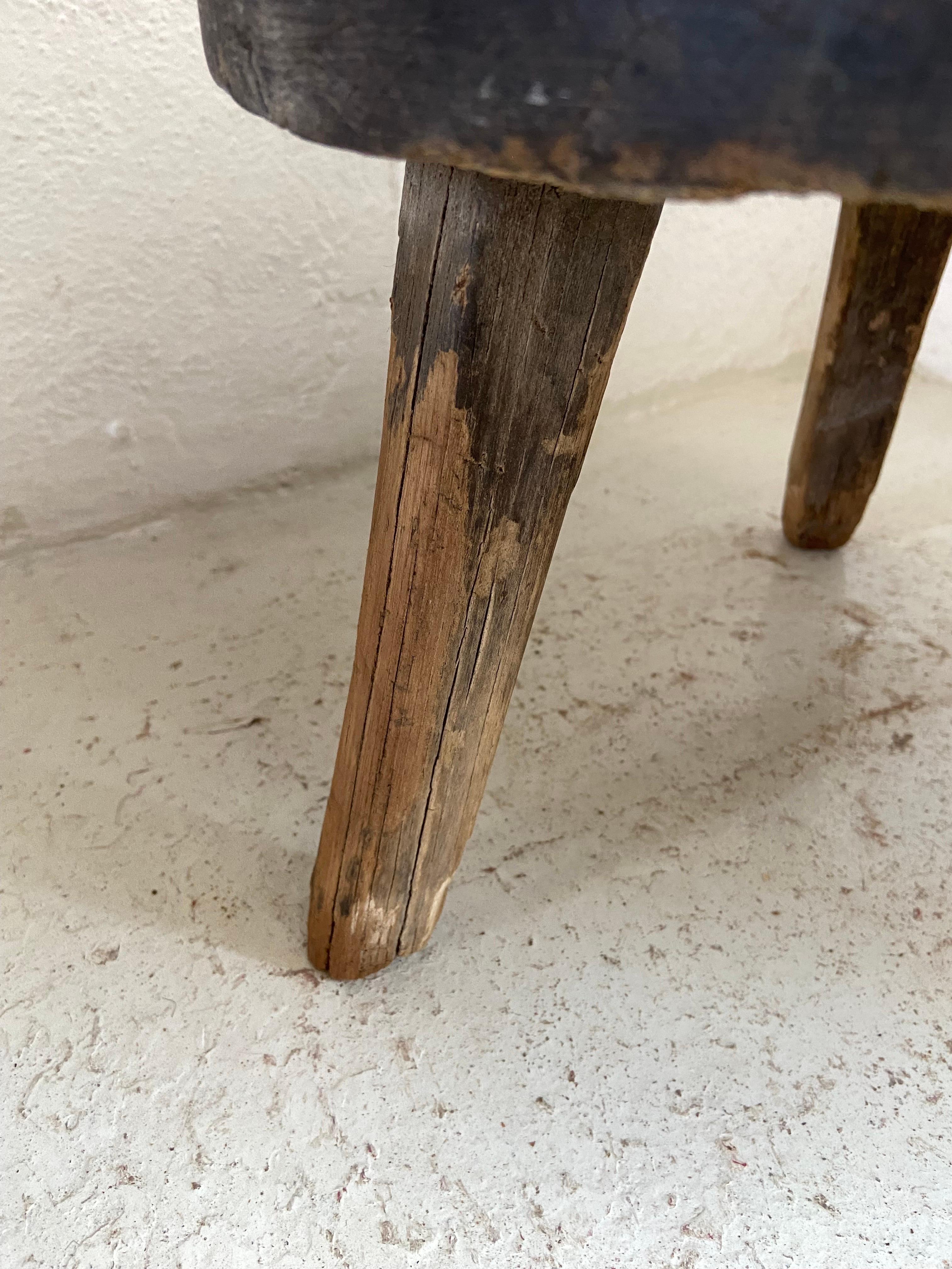 Late 20th Century Primitive Round Table from Yucatan, Mexico, circa 1970s