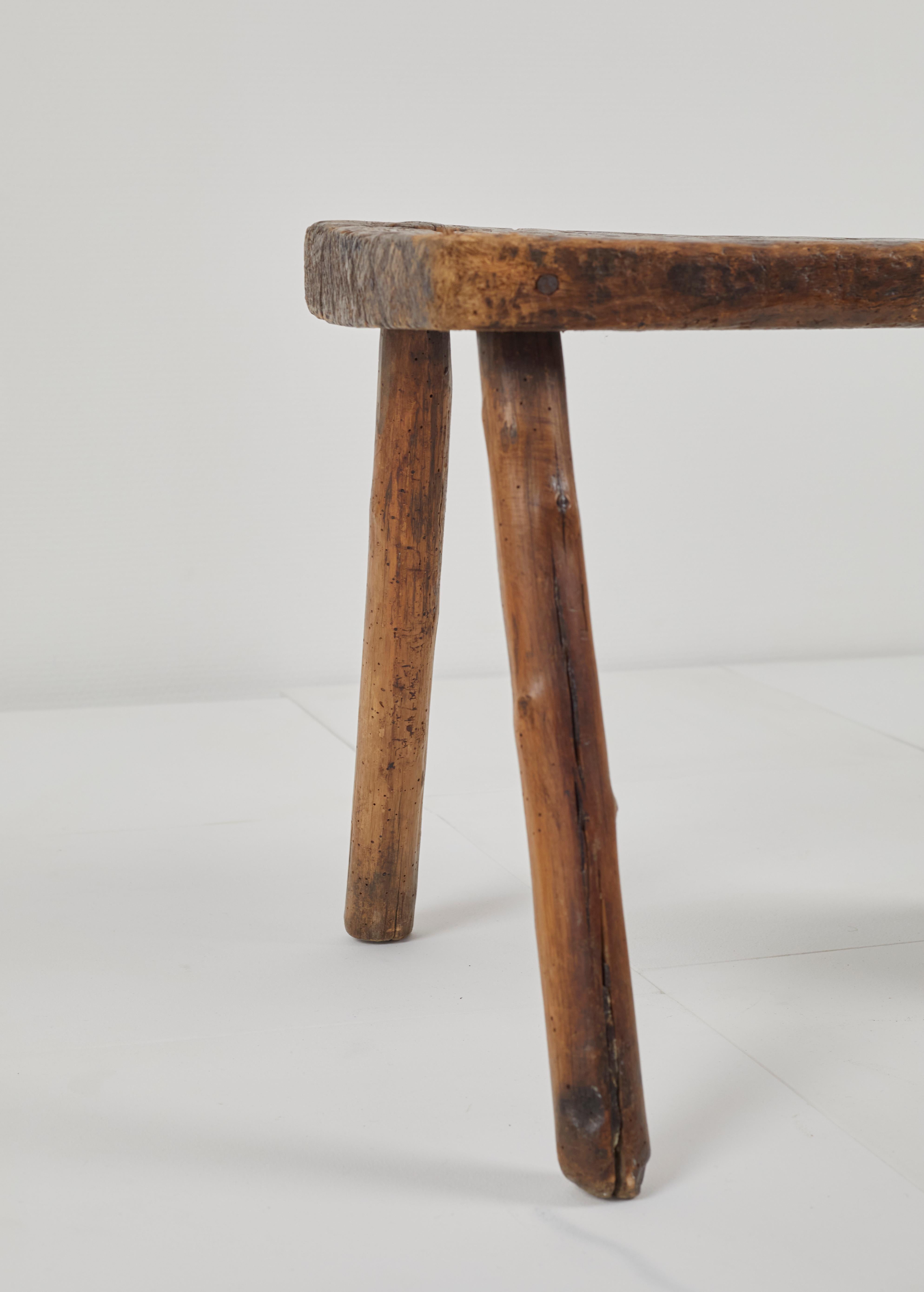 Primitive, Rustic, Antique Bench / Stool, France, 19th Century For Sale 6