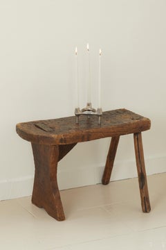 Primitive, Rustic, Antique Bench / Stool, France, 19th Century