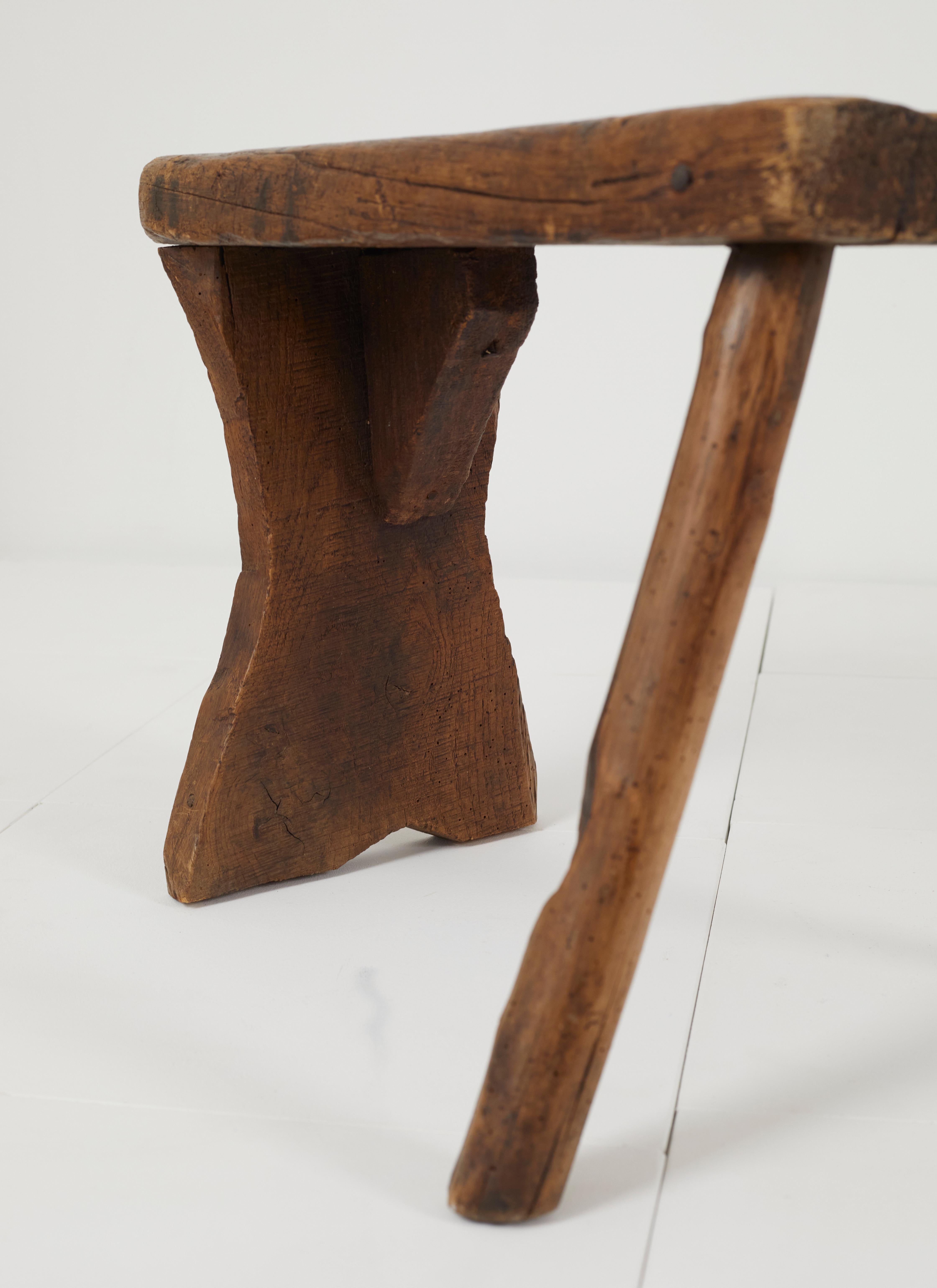 Primitive, Rustic, Antique Bench / Stool, France, 19th Century For Sale 2