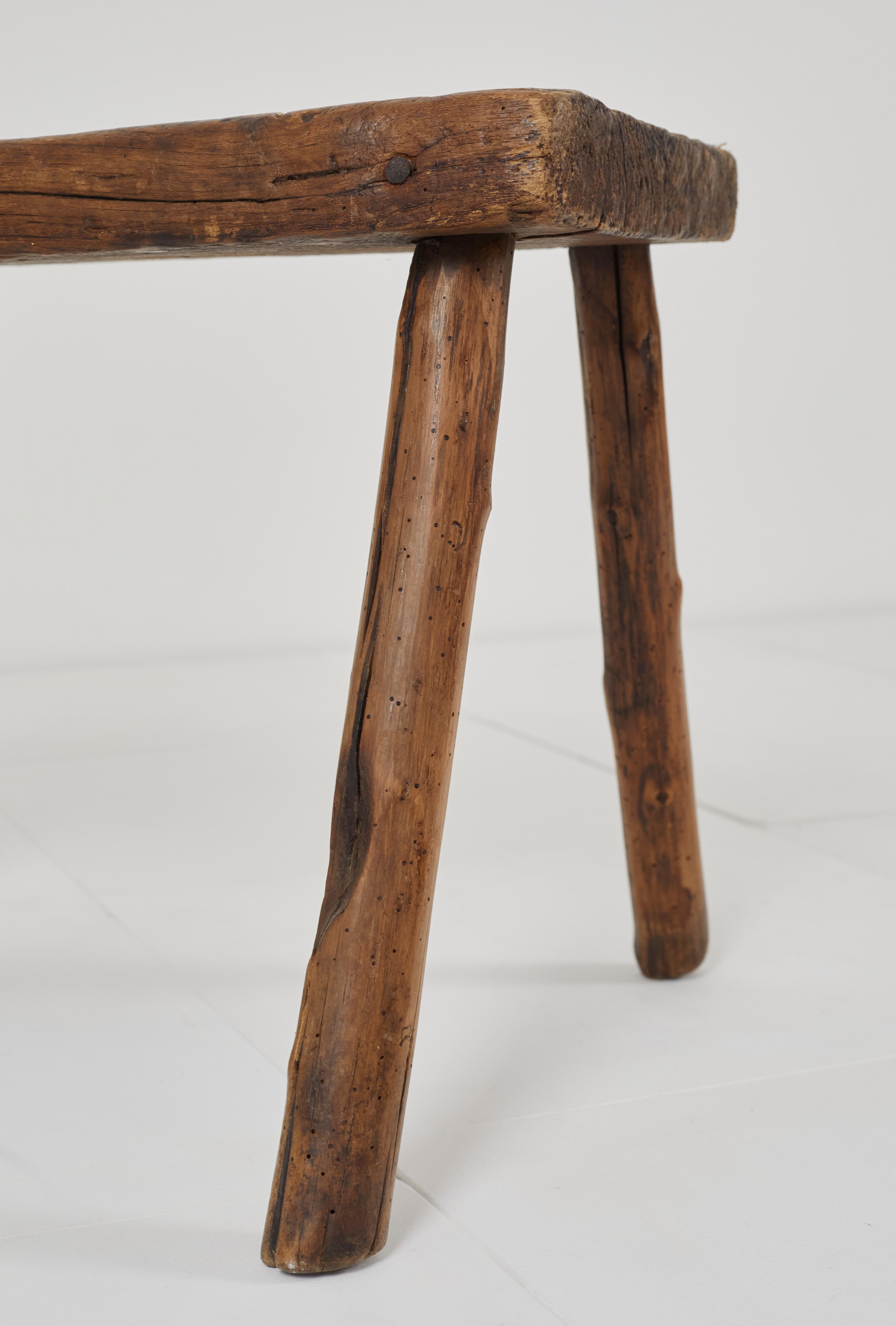 Primitive, Rustic, Antique Bench / Stool, France, 19th Century For Sale 3