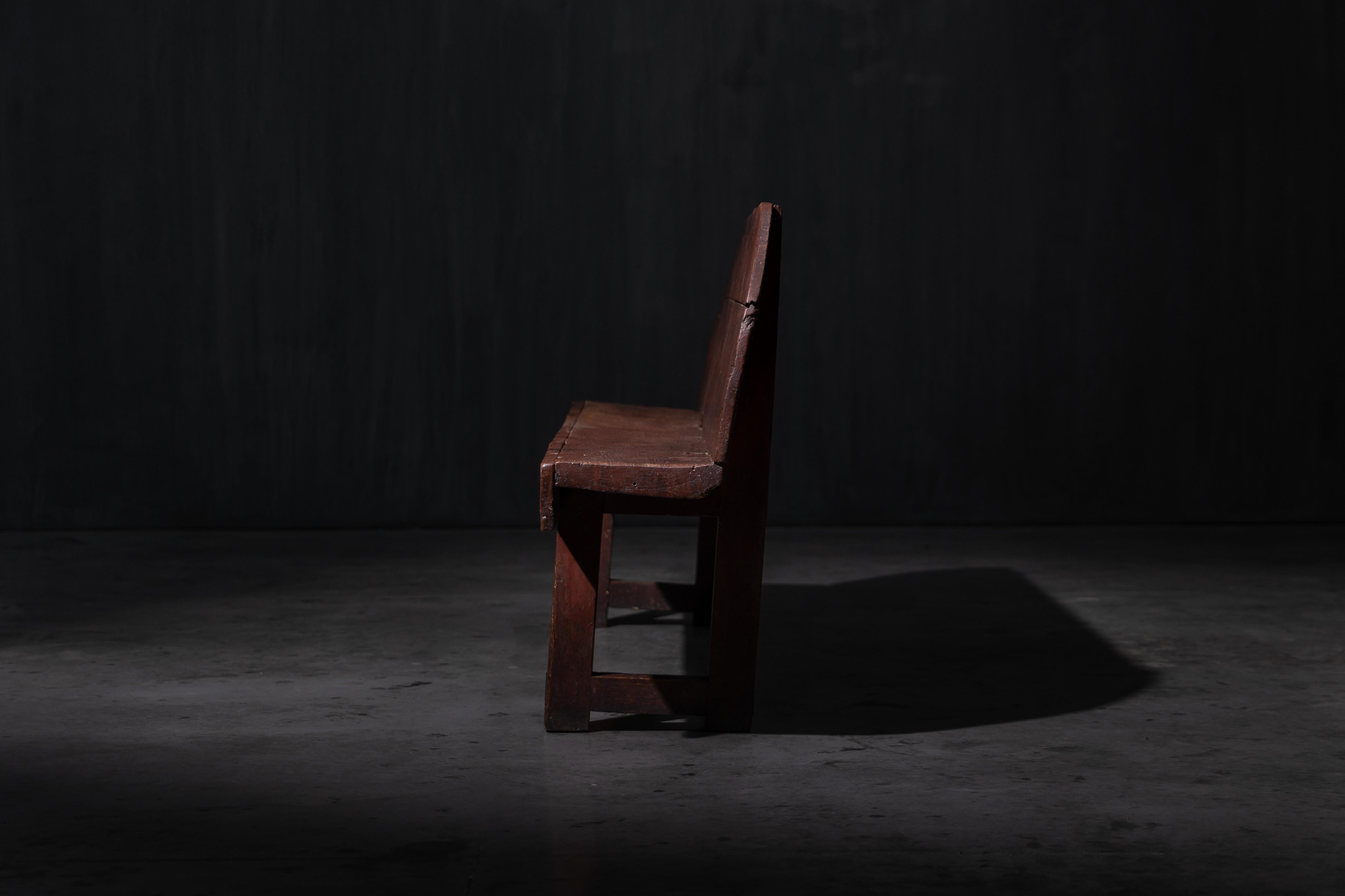 Legno Panchina rustica primitiva, Francia, XIX secolo in vendita