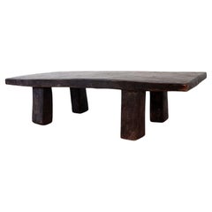 Rustic brutalist bench or coffee table - 20th