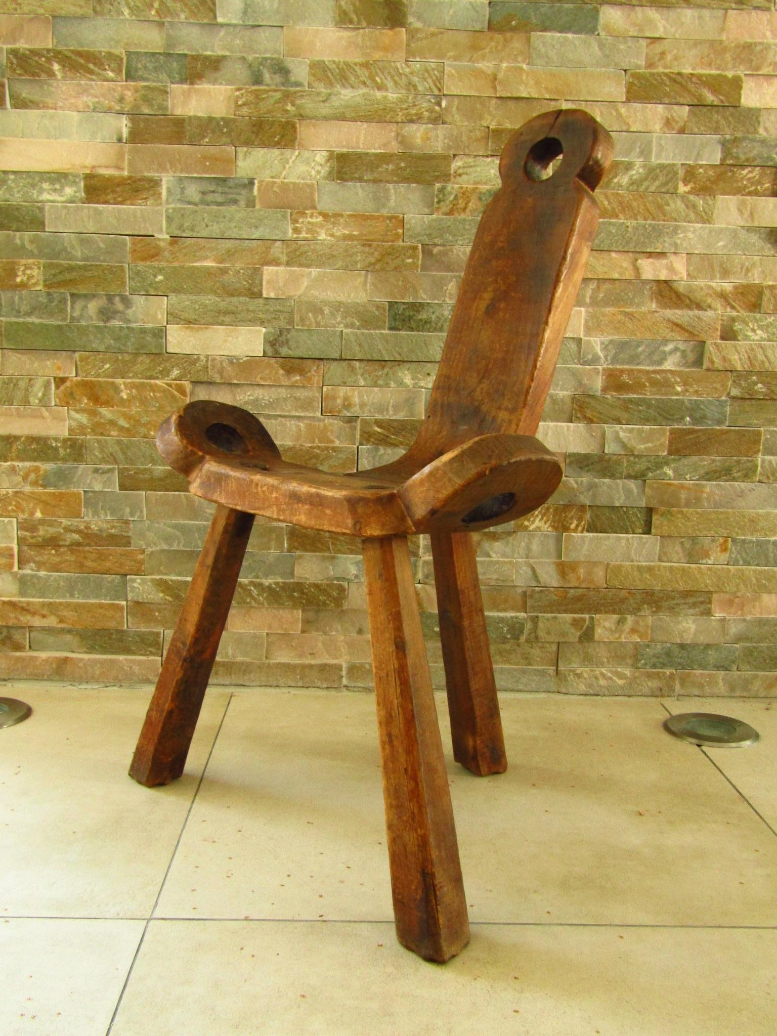 Primitive rustic birthing chair, Austria 18th century. Solid, stable, unrestored original condition. perfect patina!

 