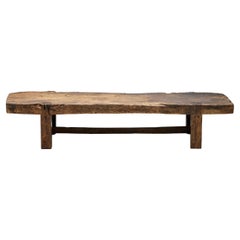 Primitive Rustic Coffee Table Wabi Sabi, France, 1950s