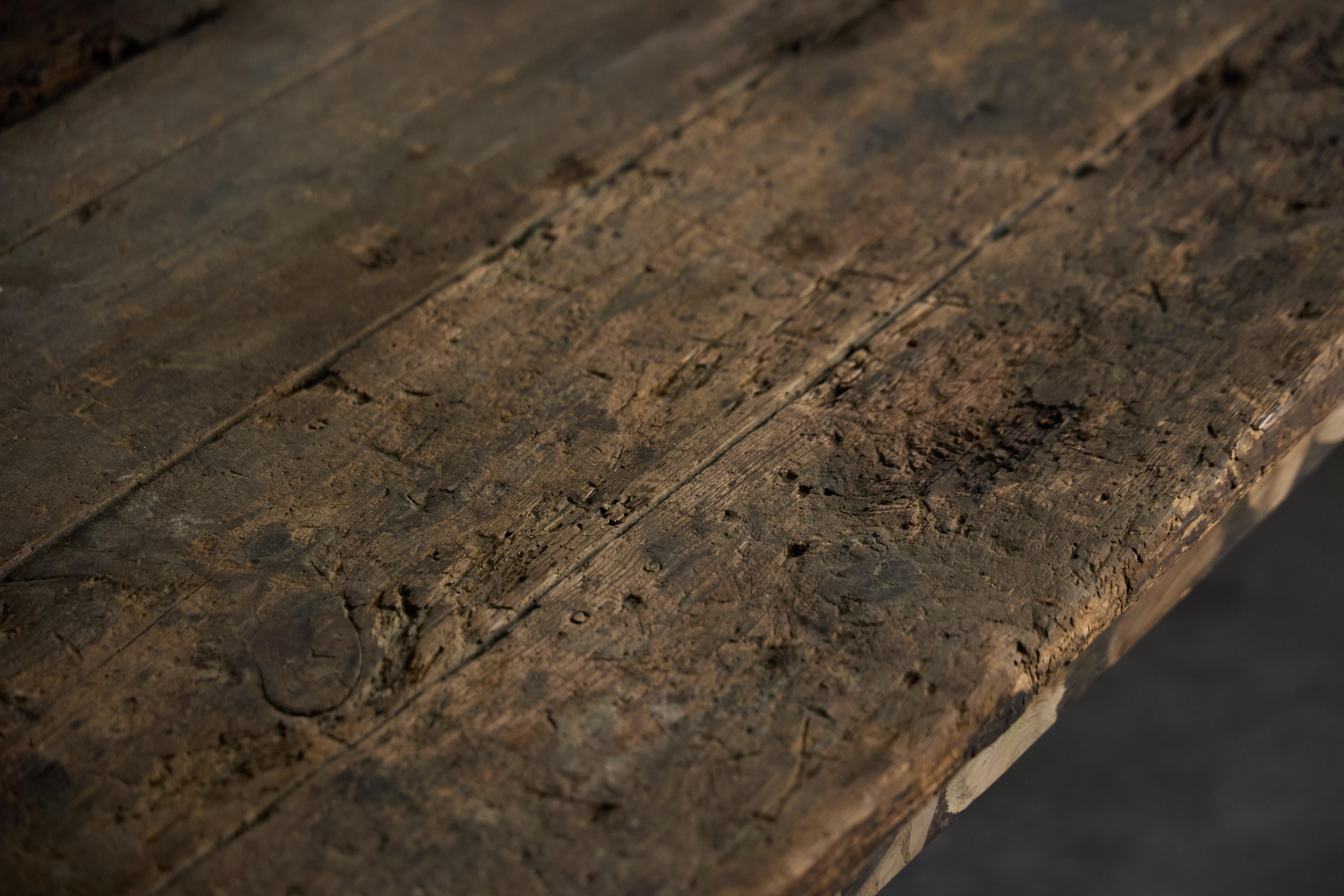 Primitive Rustic Dining Table, France, 1900s For Sale 2