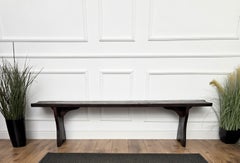 Primitive Rustic Minimal Italian Antique Wooden Bench Side Table