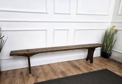 Primitive Rustic Minimal Italian Antique Wooden Bench Side Table