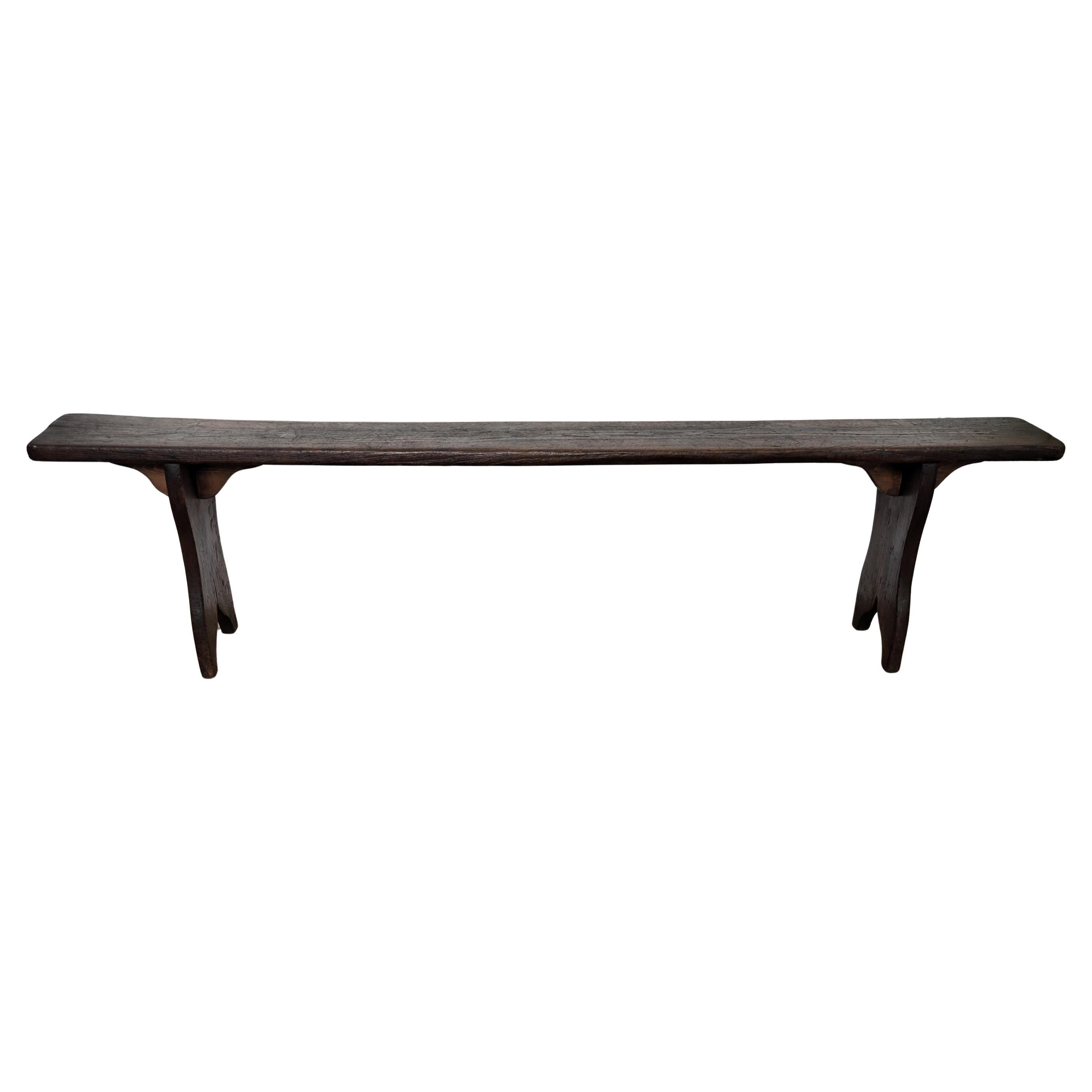 Primitive Side Table Bench, Belgium , 1900s For Sale at 1stDibs
