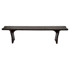 Primitive Rustic Minimal Italian Antique Wooden Bench Side Table