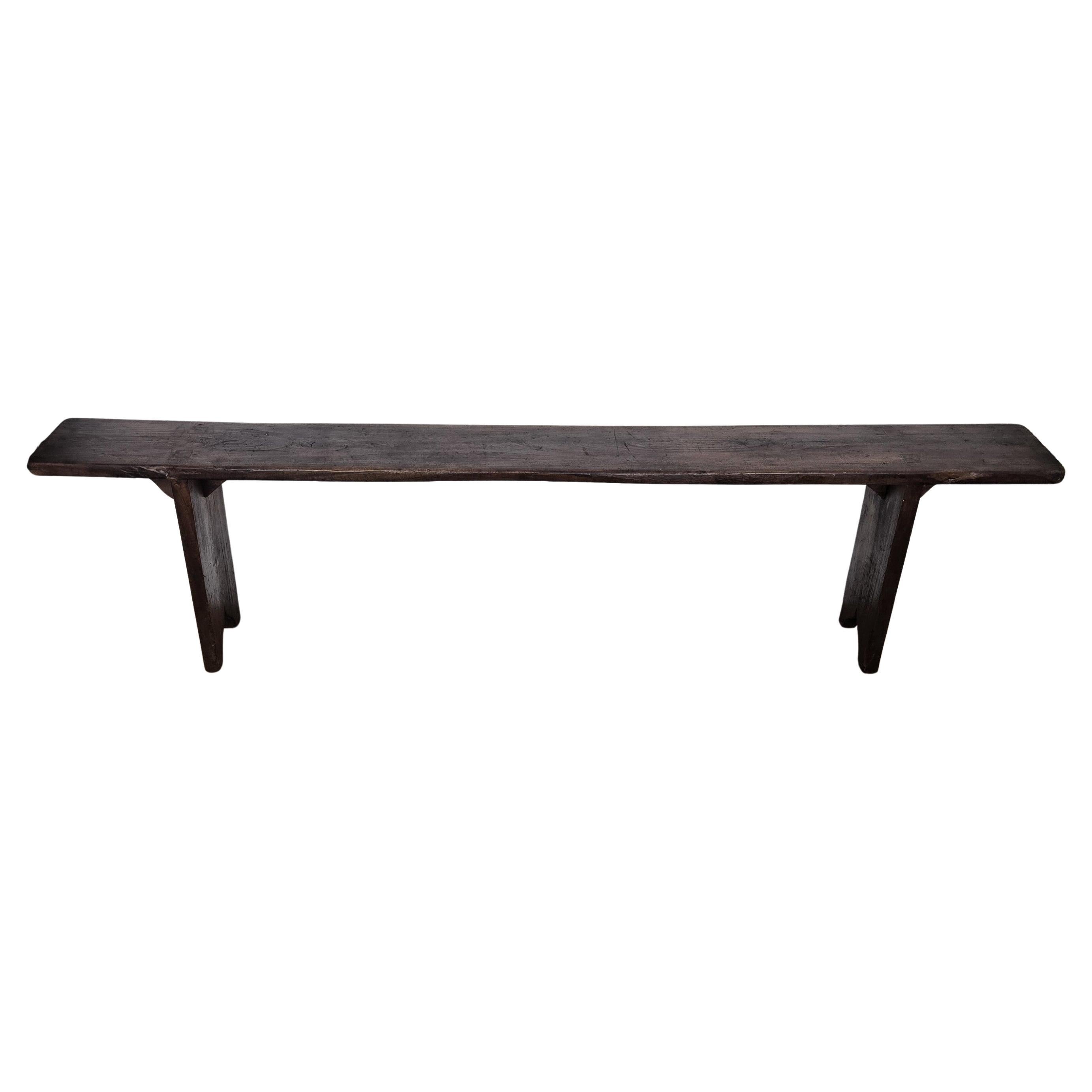 Tavolino da banco in legno antico italiano primitivo rustico minimalista