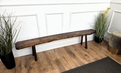 Primitive Rustic Minimal Italian Wooden Bench Stool Side Table