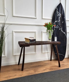 Primitive Rustic Minimal Italian Wooden Side Table Bench Stool