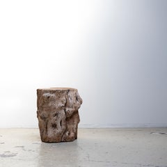 Primitive & Rustic Old Log Stool/ Side Table/ Plant Stand