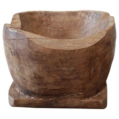 Primitive Rustic Style Tree Trunk Wood Bowl