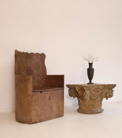 Primitive Scandinavian Folk Art Tree Stump Armchair Kubbstol