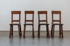 Primitive Set OF Four Chairs From France, Circa 1880