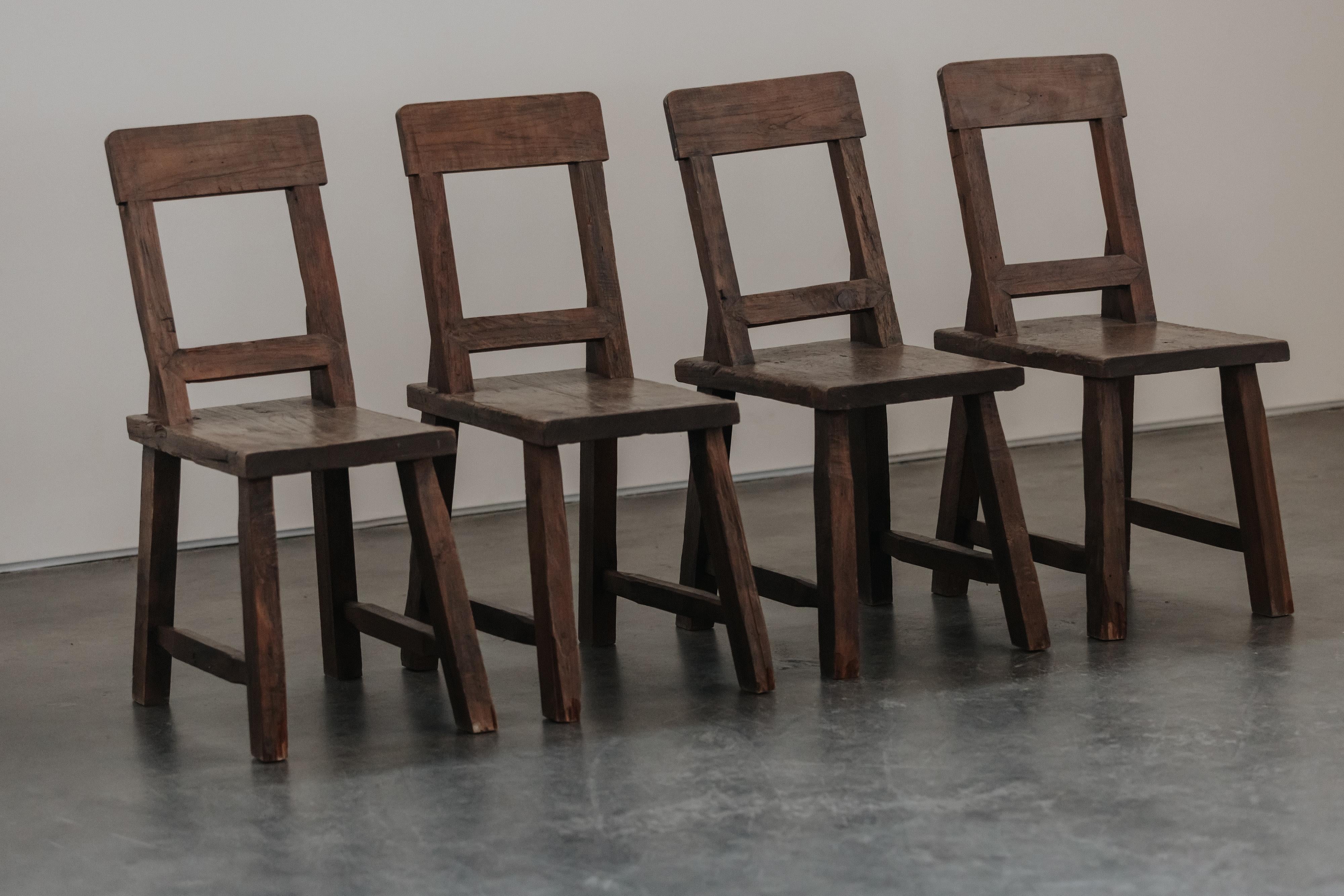 European Primitive Set OF Four Chairs From France, Circa 1880 For Sale