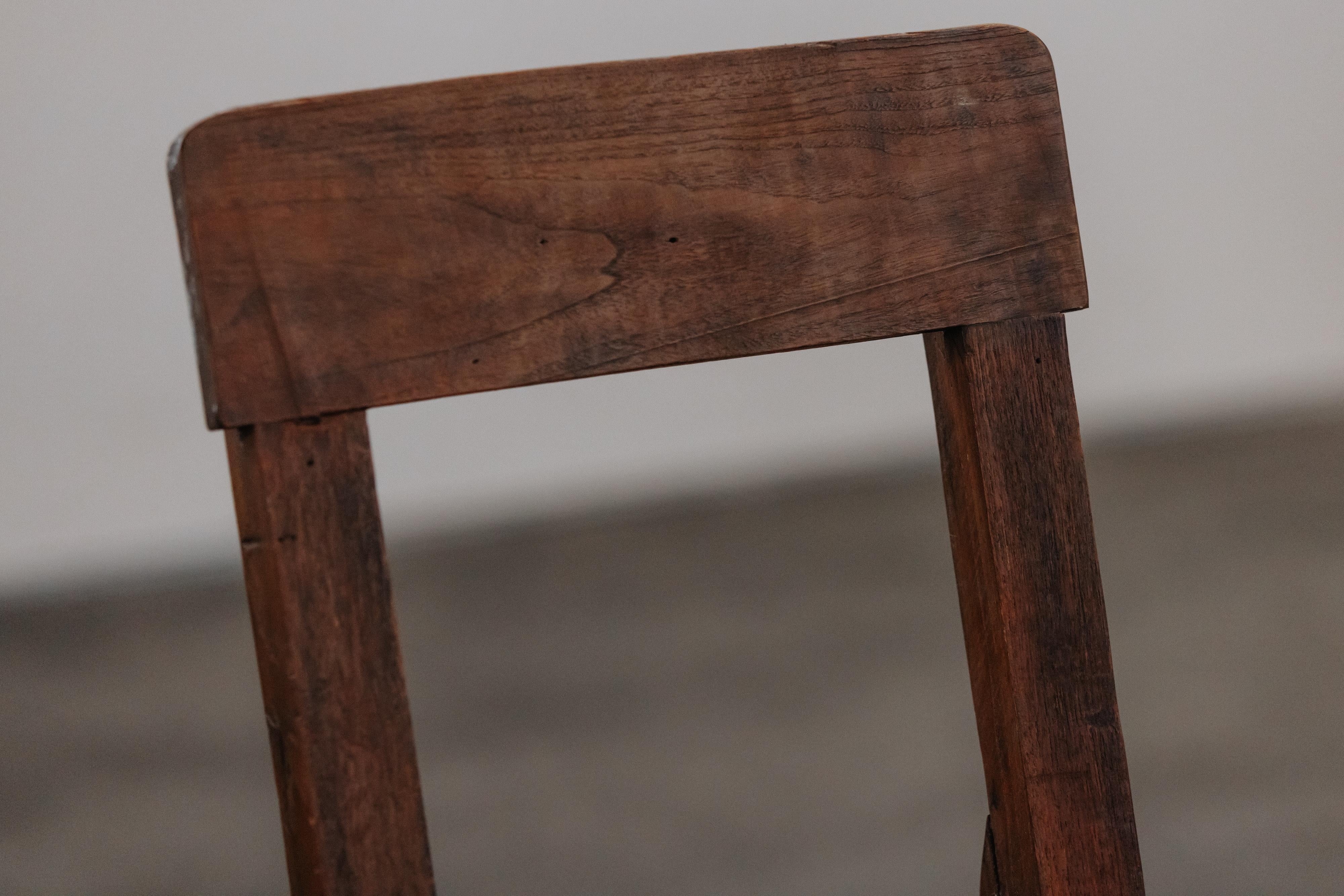 Oak Primitive Set OF Four Chairs From France, Circa 1880 For Sale