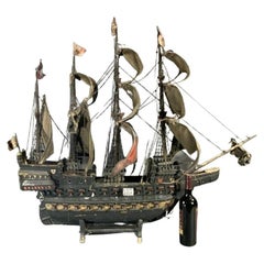 Antique Early 20th Century Ship Model of a Galleon