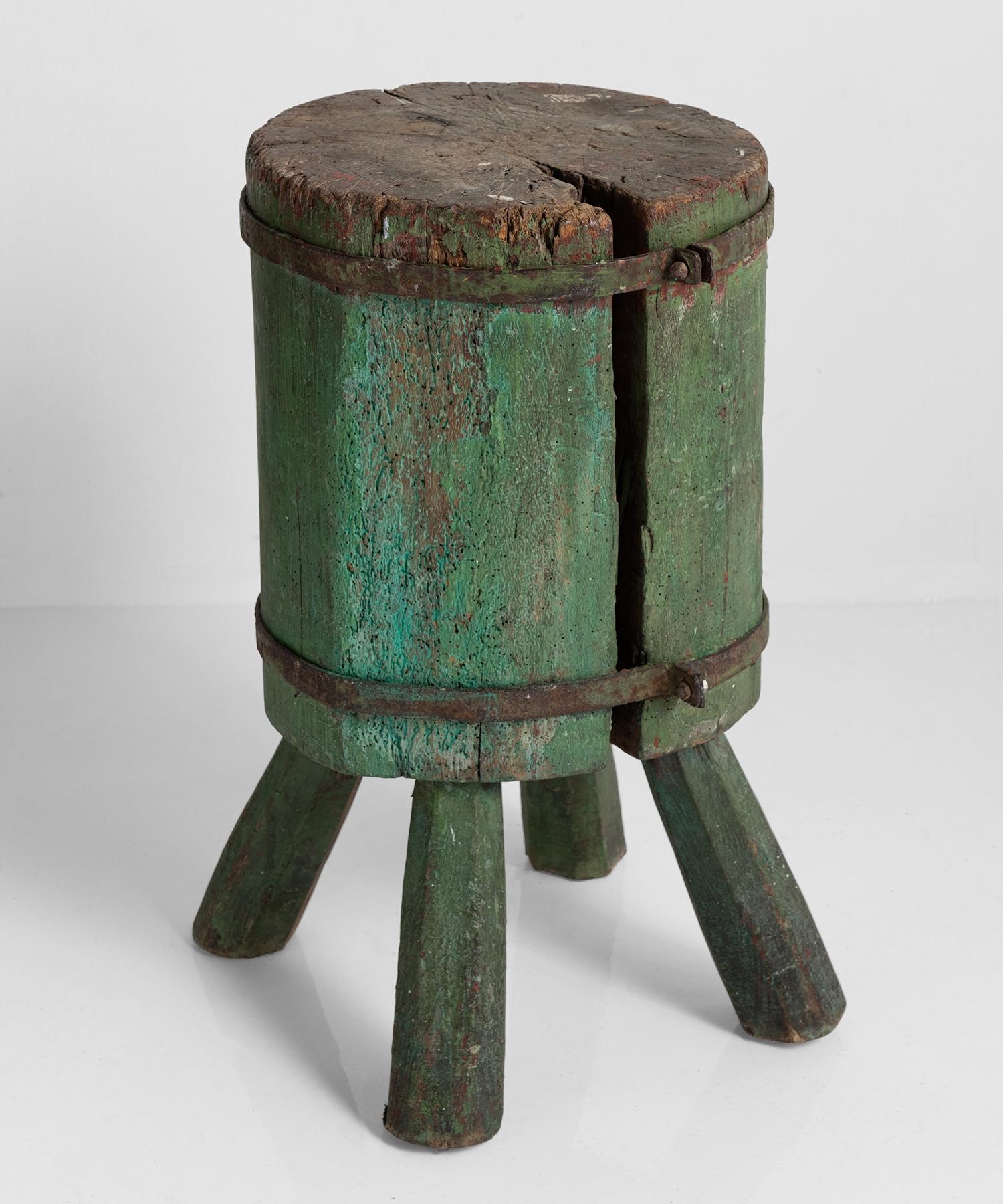 French Primitive Side Table, France Early 20th C.