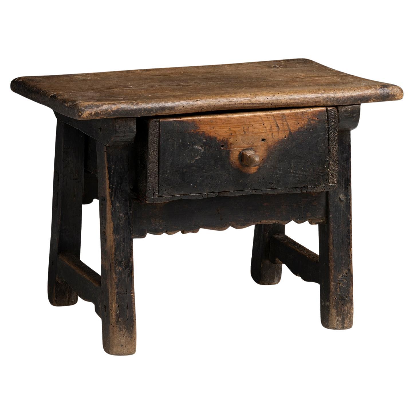 Primitive Side Table, Spain circa 1790 For Sale