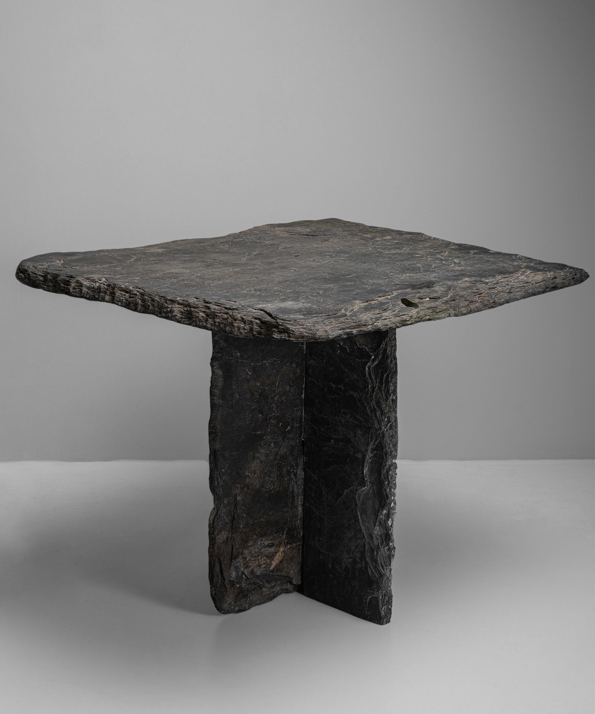 Primitive slate table

France circa 1920

Primitive slate table with heavy slab top and interlocking base.

Measures: 33.5” W x 37.25” D x 29” H.

 

  