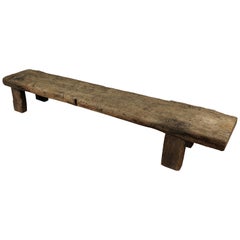 Primitive Solid Pine Coffee Table from France, circa 1920