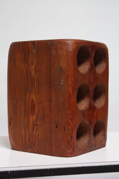 Primitive Solid Red Cedarwood Six-Bottle Wine Holder