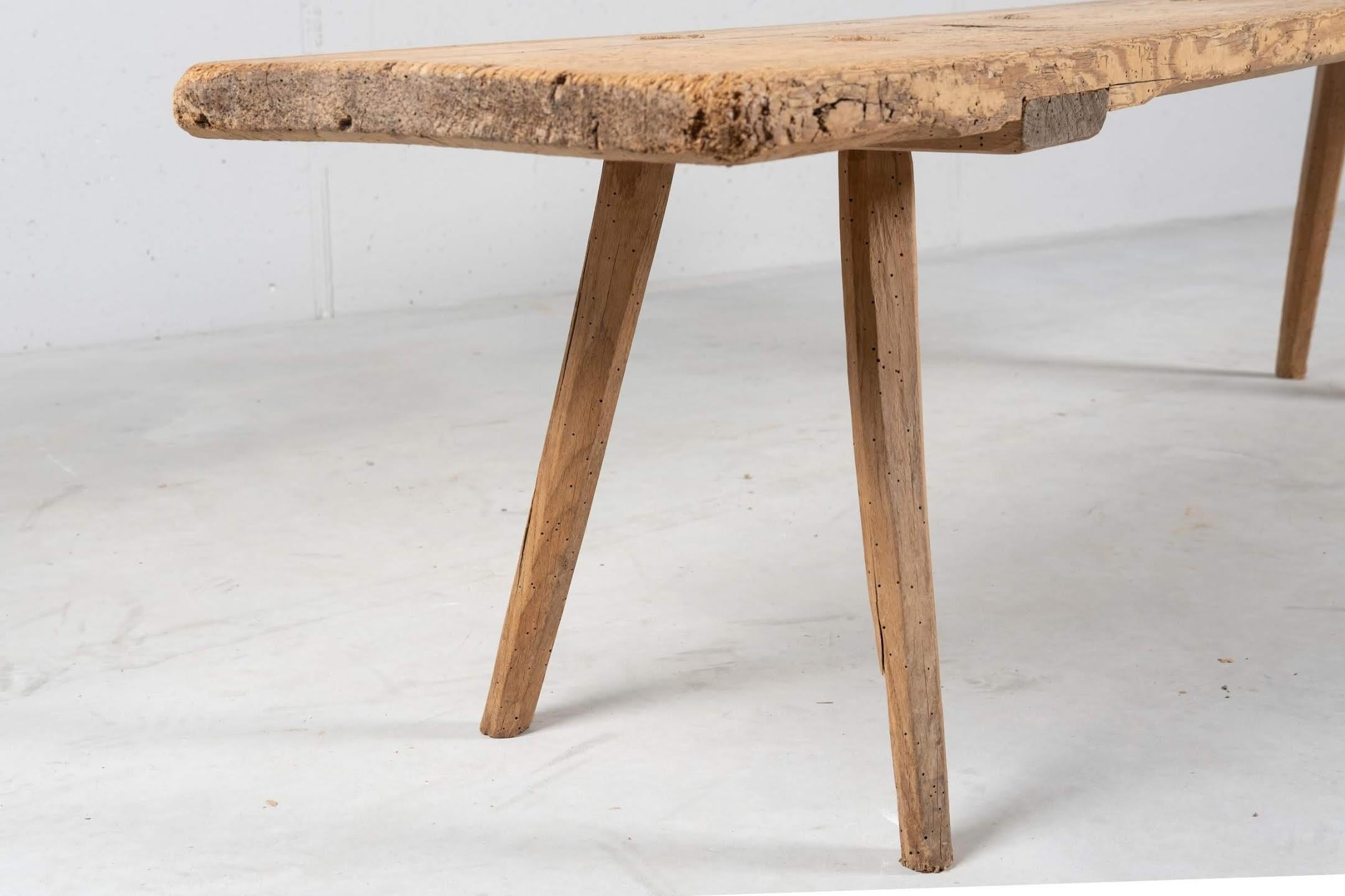 Primitive Solid Spruce Bench, Italy, circa 1700 In Excellent Condition For Sale In New York, NY