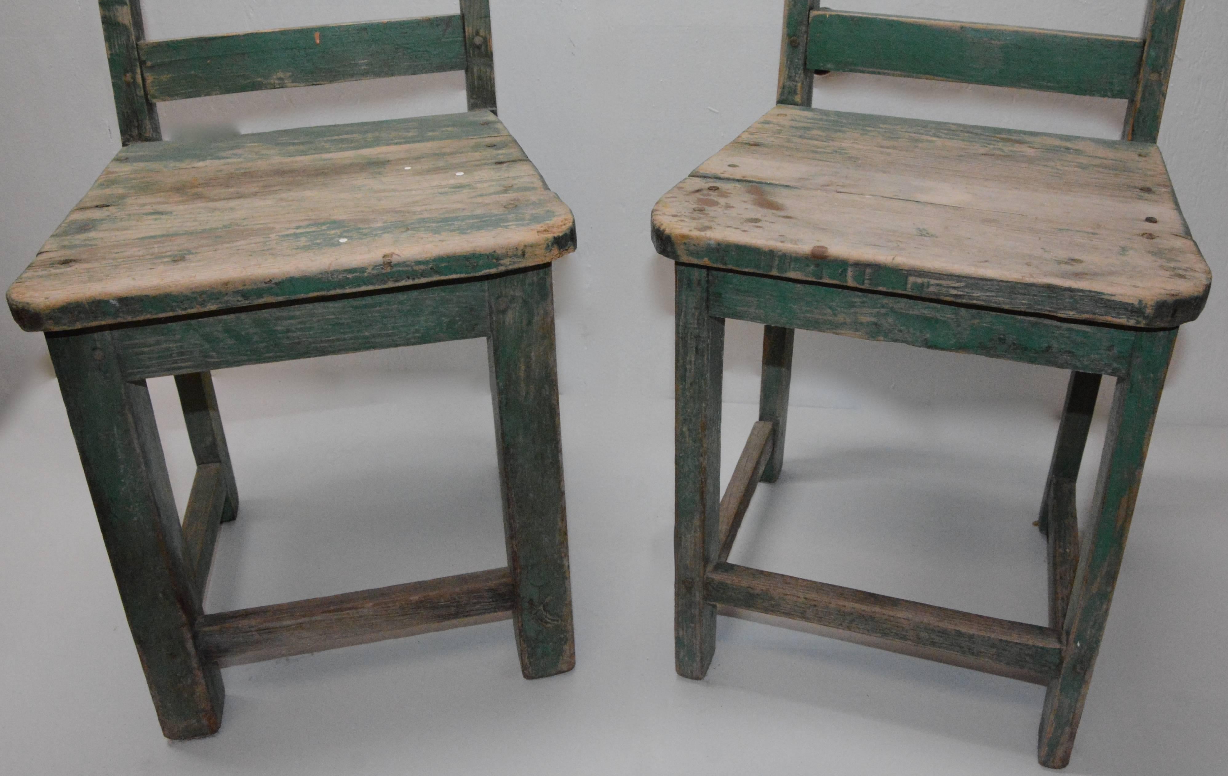 Primitive Spanish Folk Art Chairs, 20th Century For Sale 1