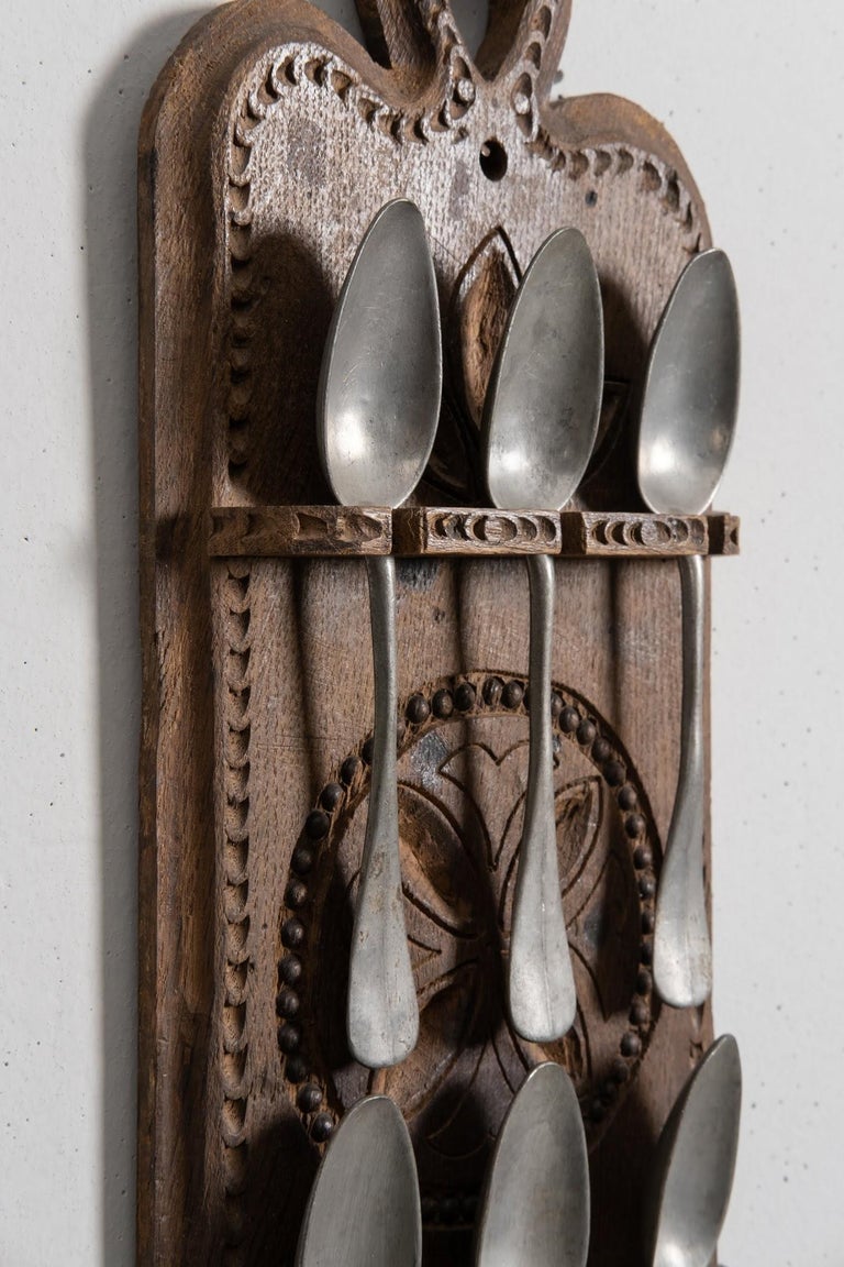 Primitive Spoon Rack, Switzerland, circa 1800 For Sale at 1stDibs