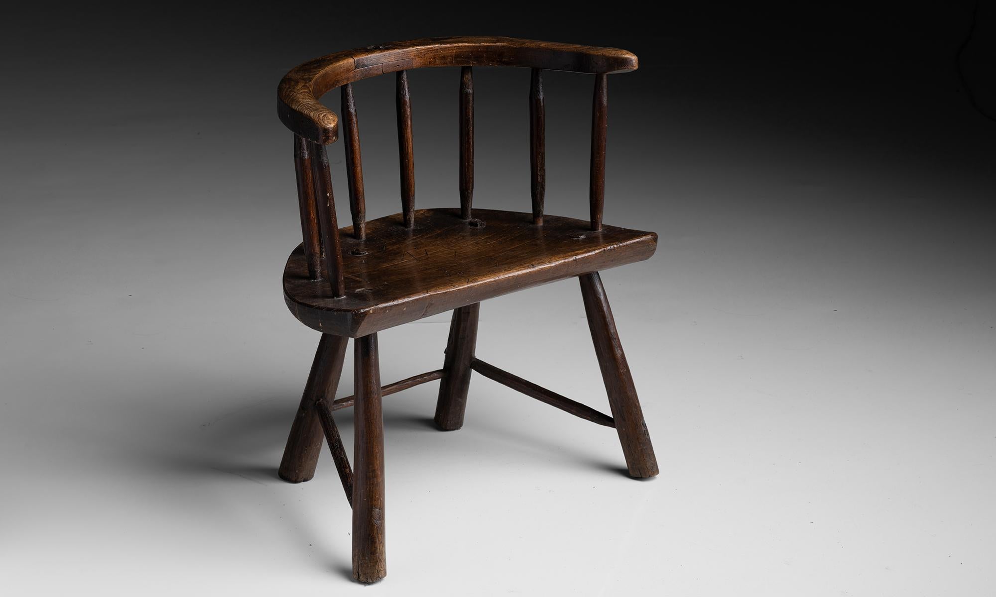Primitive Stickback Chair, England, circa 1840 1